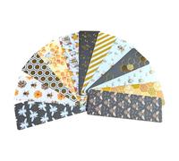 Marque-pages sur le thème de l'automne - Jolis motifs de forêt et de citrouille - Marque-pages en papier cartonné pour lecteurs, cadeaux et journal (options multipaquets) (12 abeilles métalliques