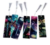 Marque-pages tendance motif libellule - Lot de 6 pièces, idéal pour suivre votre lecture, excellent cadeau pour les vers de bibliothèque
