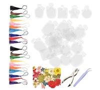 Marque-pages transparents pour fleurs séchées - Grande taille - Marque-page transparent spécimen - Beau fait à la main - Décoration de page pour amis, fêtes, projets de scrapbooking