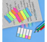 Marque-Pages Vibrants - Couleurs Assorties, Pet Durable, 100 Autocollants Par Lot, Écriture Fluide, Portable, Réutilisable