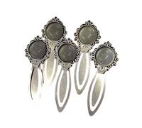 Marque-pages Vintage Avec Pierre De Verre Transparente 5 Pièces Clip Marqueur Page Antique Pour Amoureux Livres Lecteur Enseignant Femmes Et Hommes Avec Cristaux