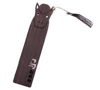 Marque-pages vintage en bois avec pompons pour lecture de livre de lecture, marque-page pour enseignant, lecteur en bois