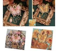 Marque-pages vintage en métal avec pendentif en forme de papillon - Marqueur de page - Cadeau pour enseignant et amateur de livres - Luxe pour homme et femme