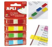 Marque-Pages Zig-Zag - 45x12 Mm - 4 Couleurs ? 35 Index Film Par Couleur ? Jaune, Vert, Bleu, Rouge ? Film Semi-Transparent