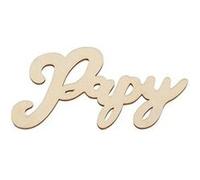 marque-place déco bois papy 12cm naturel - artifetes 90727 Gris G