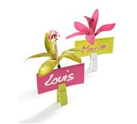 Marque-place en carton SANTEX - 10 pièces - 3 x 7 cm - Vert