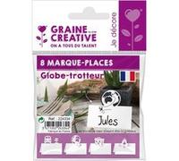 Marque place globe trotteur 8 pièces - graine créative Blanc G