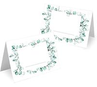 Marque place mariage noel anniversaire 7,4 x 10,5 cm - Porte nom table pour écrire en nombreux modèles différents (100x pièces, Design 2)