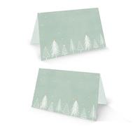 Marque place Noël, lot de 25: carte de table Hygge, porte nom invité fête de fin d’année, carton de table à personnaliser style scandinave, étiquette placement sapin, décoration repas, 8,5 x 5,5 cm