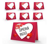 Marque-place Saint Valentin élégant original - 40 Marques de place Décorations de Saint Valentin pour table originales - marque-places de table décorations d'amour