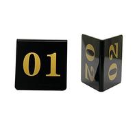Marque-Places En Acrylique Pour Restaurants Et Cafés - Numéros de Table En Forme de V (1-25/1-50/1-100) - Panneaux Numériques Empilables - Placement Rapide - Format Tente/1 To 100/8 * 8Cm(3 * 3Inch)