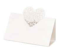 Marque-places Rectangulaires - Coeur x 10 Multicolore G
