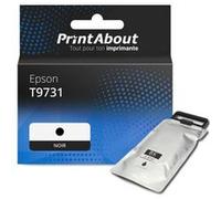 Marque propre PrintAbout Cartouche d'encre T9731 Noir Grande capacité Convient pour Epson Noir
