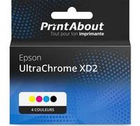 Marque propre PrintAbout Cartouche d'encre UltraChrome XD2 (C13T40D/41/42/43/440) 4 couleurs Multipack Convient pour Epson