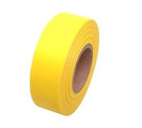Marque réfléchissante 10 rouleaux de ruban signalisation fluorescent, 1 pouce X 30 mètres par rouleau, en plastique Non adhésif for le marquage des arbres, la chasse, sentiers et limites(Yellow)