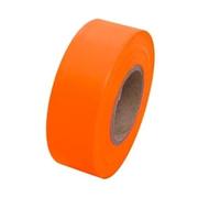 Marque réfléchissante 10 rouleaux de ruban signalisation fluorescent, 1 pouce X 30 mètres par rouleau, en plastique Non adhésif for le marquage des arbres, la chasse, sentiers et limites(Orange)