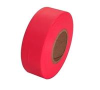 Marque réfléchissante 10 rouleaux de ruban signalisation fluorescent, 1 pouce X 30 mètres par rouleau, en plastique Non adhésif for le marquage des arbres, la chasse, sentiers et limites(Red)