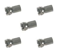 Marque TÉLÉVES Set 5x F-Connector 7mm avec joint en caoutchouc écrou large pour câble d'antenne coaxial Câble satellite Connecteurs coaxiaux de type F mâle pour câble d'antenne TV
