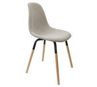 marque The Home Deco Factory Chaise scandinave Tissu Phenix Gris Clair