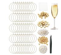 Marque-Verres À Vin Pour Verres À Pied avec perles amusantes, fournitures