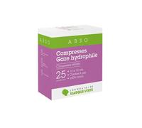 Marque Verte Compresses Stériles Gaze Hydrophile 10cm x 10cm 25 x 2 compresses