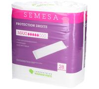 Marque Verte Semesa Protection Droite Maxi Serviette hygienique 28 pc(s)