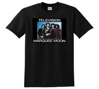 Marquee Moon Vinyl CD Cover Or White Print Unisex T-Shirts Men Tee Cotton Tops Black Shirt XXL