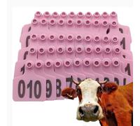 Marques auriculaires d'identification animale, Étiquettes d'oreille en plastique for bovins, moutons, veaux, porcs 001-400, multicolores, multi-tailles, 100-400 ensembles(Calf,Pink 201-300)