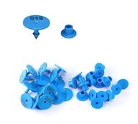 Marques auriculaires pour animaux d'élevage, Étiquettes d'oreille rondes multicolores for animaux, numéros de 1 à 100, for cochon, mouton, lapin, volaille(Blue)