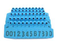 Marques d'identification pour le bétail, Tailles multiples multicolores en plastique de marques d'oreille bétail for des porcs moutons chèvres vaches(Blue,301-400.)