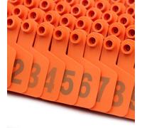 Marques d'identification pour le bétail, Tailles multiples multicolores en plastique de marques d'oreille bétail for des porcs moutons chèvres vaches(Orange,201-300)