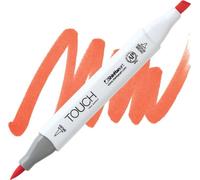 Marqueur à alcool double face TOUCH Pinceau & Ciseau, R14 Vermillon