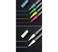Sigel Artverum Marqueurs À Craie Liquide Effaçable 20 Pointe Ogive 1-2 Mm Blanc