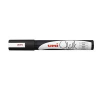 uni-ball 186299 - Marqueur pour fenêtres et craie UNI CHALK PWE-5M, 1,8-2,5 mm, pointe ogive, noir