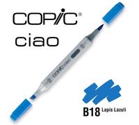 COPIC Ciao B18, Lapis Lazuli, Twin Marker avec une pointe de largeur moyenne et une pointe « brush ».