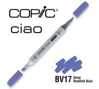 COPIC Ciao BV17, Deep Reddish Blue, Twin Marker avec une pointe de largeur moyenne et une pointe « brush ».