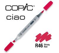 COPIC Ciao R46, Strong Red, marqueur twin avec une pointe moyenne et une pointe brush