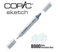 COPIC Sketch B000, Pale Porcelain Blue, Twin Marker avec une pointe moyenne et une pointe pinceau