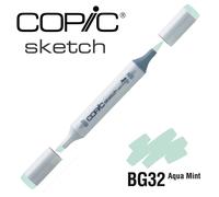COPIC Sketch BG32, Aqua Mint, Twin Marker avec Une Pointe Moyenne et Une Pointe Pinceau
