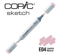 COPIC Sketch E04, Lipstick Natural, Twin Marker avec Une Pointe Moyenne et Une Pointe Brosse