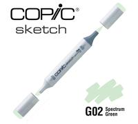 COPIC Sketch G02, Spectrum Green, Twin Marker avec Une Pointe Moyenne et Une Pointe Pinceau