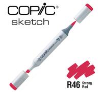 COPIC Twin Marker Sketch R46 Strong Red – pointe moyenne et « brush »