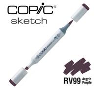 COPIC Sketch RV99, Argyle Purple, Twin Marker avec Une Pointe de Largeur Moyenne et Une Pointe de Brosse