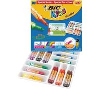 Marqueur à dessin Bic Decoralo pointe extra-large - Pack scolaire de 48 Marqueurs / 12 couleurs asso G