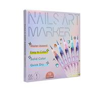 Marqueur à ongles fin de 0,5 mm - Séchage rapide - Encre acrylique sans bavure - Design portable pour projets d'artisanat - Marqueur à ongles acrylique