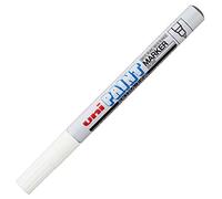 Uni Mitsubishi Pencil Marqueur permanent PAINT PX-203 Pointe ultra fine Résistant à l'eau Blanc
