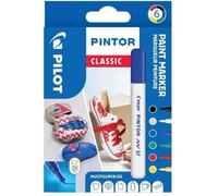 Pilot – Marqueurs Pintor, peinture multi-supports, pointe extra-fine – Pochette 6 couleurs assorties