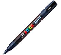 Marqueur à pigment - UNIBALL - POSCA PC-3M - Bleu marine - Pointe ronde - Indélébile