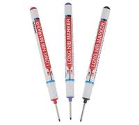 Marqueur à tête longue de 20 mm étanche à séchage rapide à base d'huile pour le travail du bois, métal, verre, positionnement des trous profonds