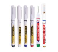 Marqueur À Tête Longue Pour Perforation De Métal,6 Pièces,Noir Et Blanc,Stylo Étanche,Pour Calcul À Domicile,22mm - Type 6 Color Set A